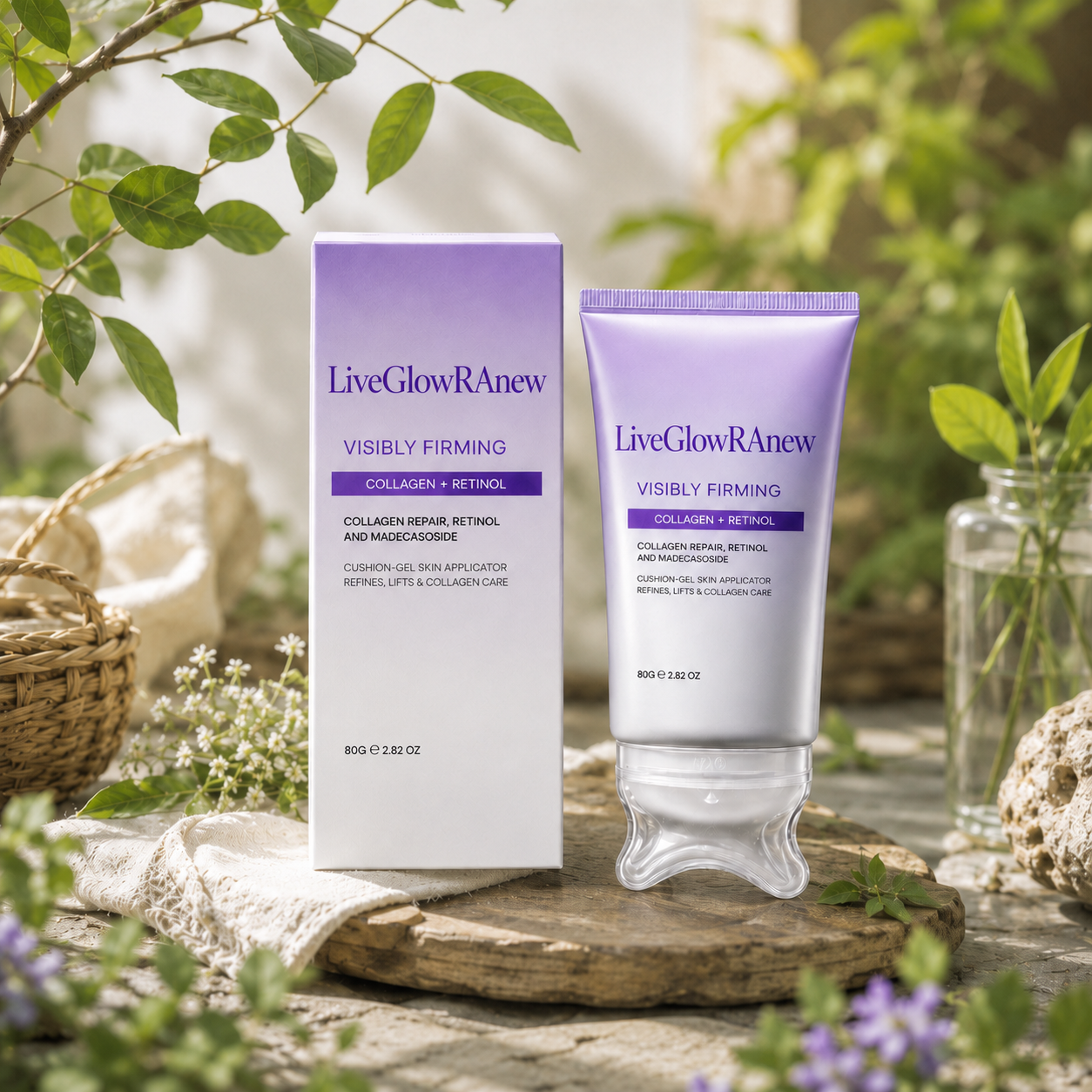 ✨LiveGlowRAnew™ Collagen Retinol Refining Gua Sha Cream🧴 Infused with Retinol & Hyaluronic Acid | Firms the Neck, Reduces Wrinkles & Double Chin