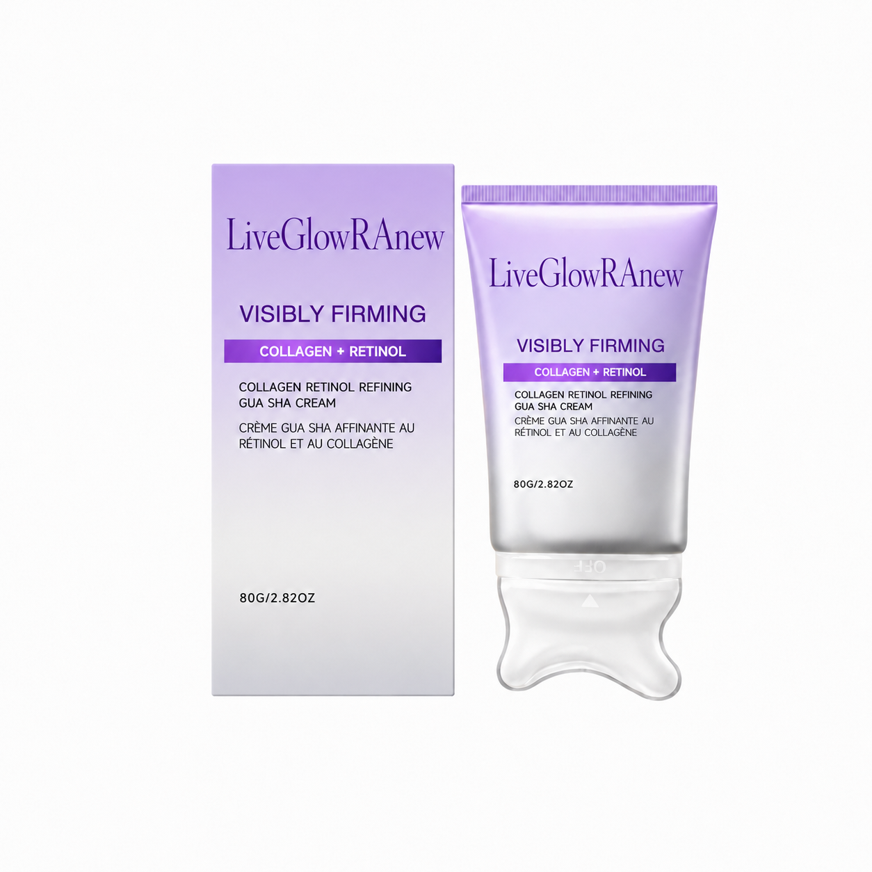 ✨LiveGlowRAnew™ Collagen Retinol Refining Gua Sha Cream🧴 Infused with Retinol & Hyaluronic Acid | Firms the Neck, Reduces Wrinkles & Double Chin
